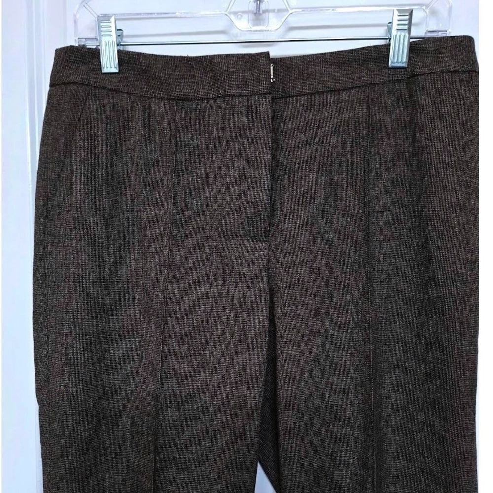 Rafaella Womens Size 10 Stretch Pants Brown Herringbone Career Office NWT - Picture 4 of 7